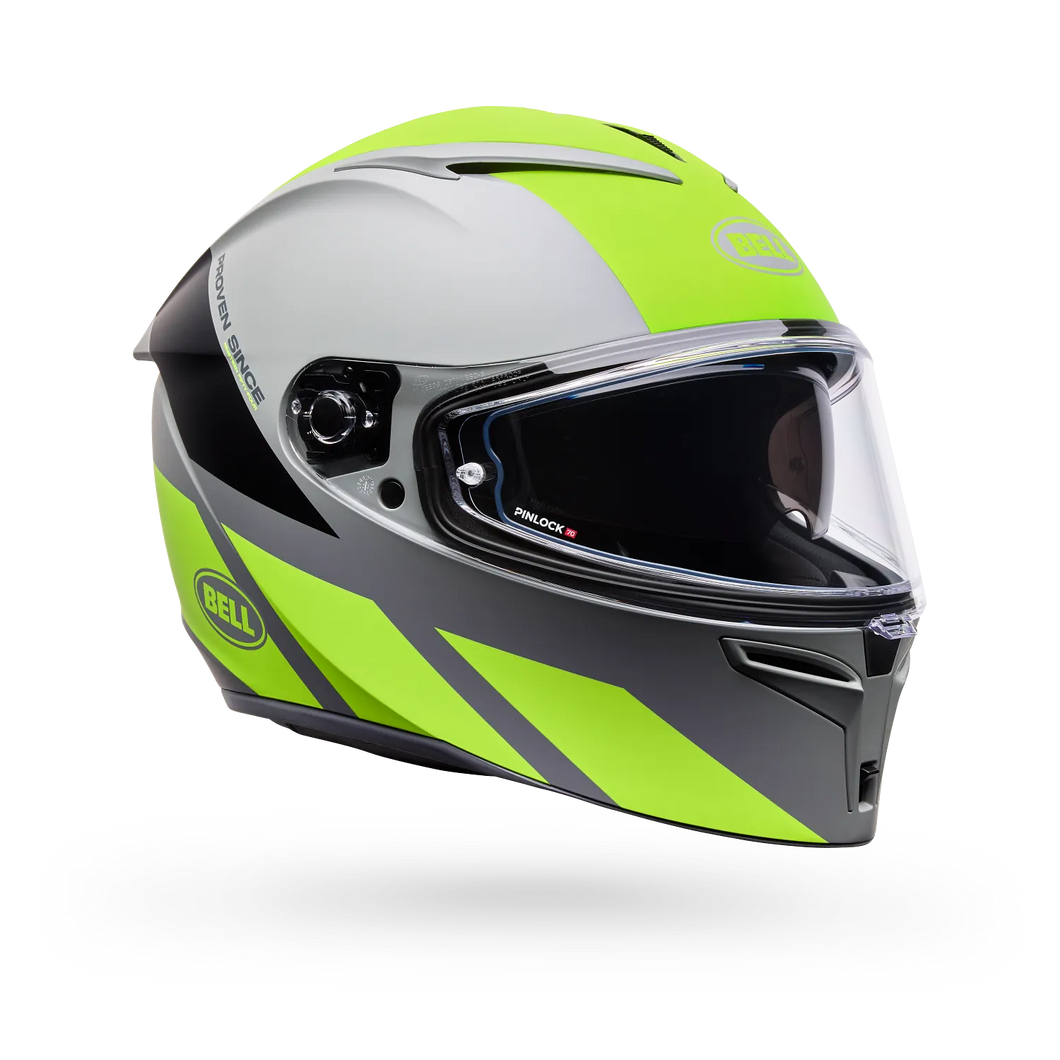 BELL LITHIUM TECH MATTE YELLOW/GREY MOTORCYCLE HELMET