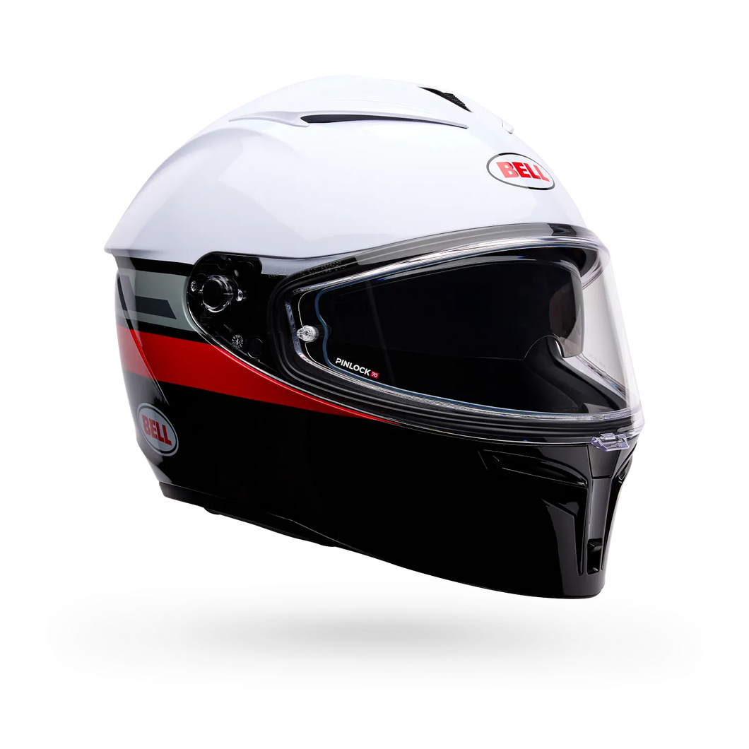 BELL LITHIUM MOTION WHITE/RED MOTORCYCLE HELMET