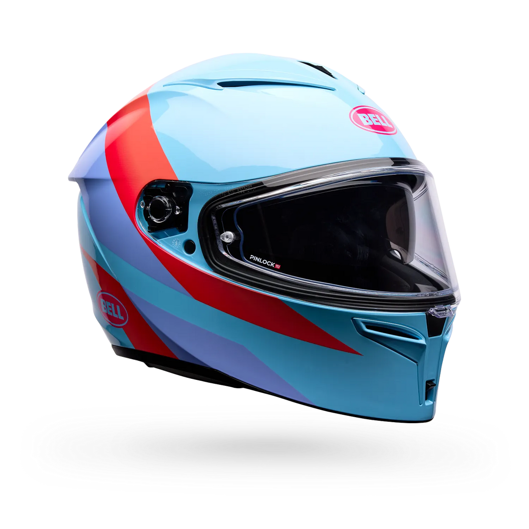BELL LITHIUM PASSION BLUE/PINK MOTORCYCLE HELMET