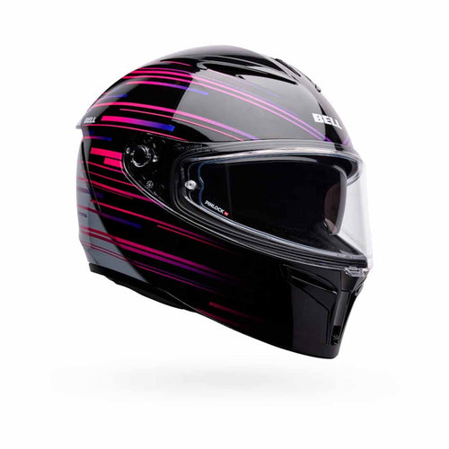 BELL LITHIUM VELO BLACK/PURPLE MOTORCYCLE HELMET