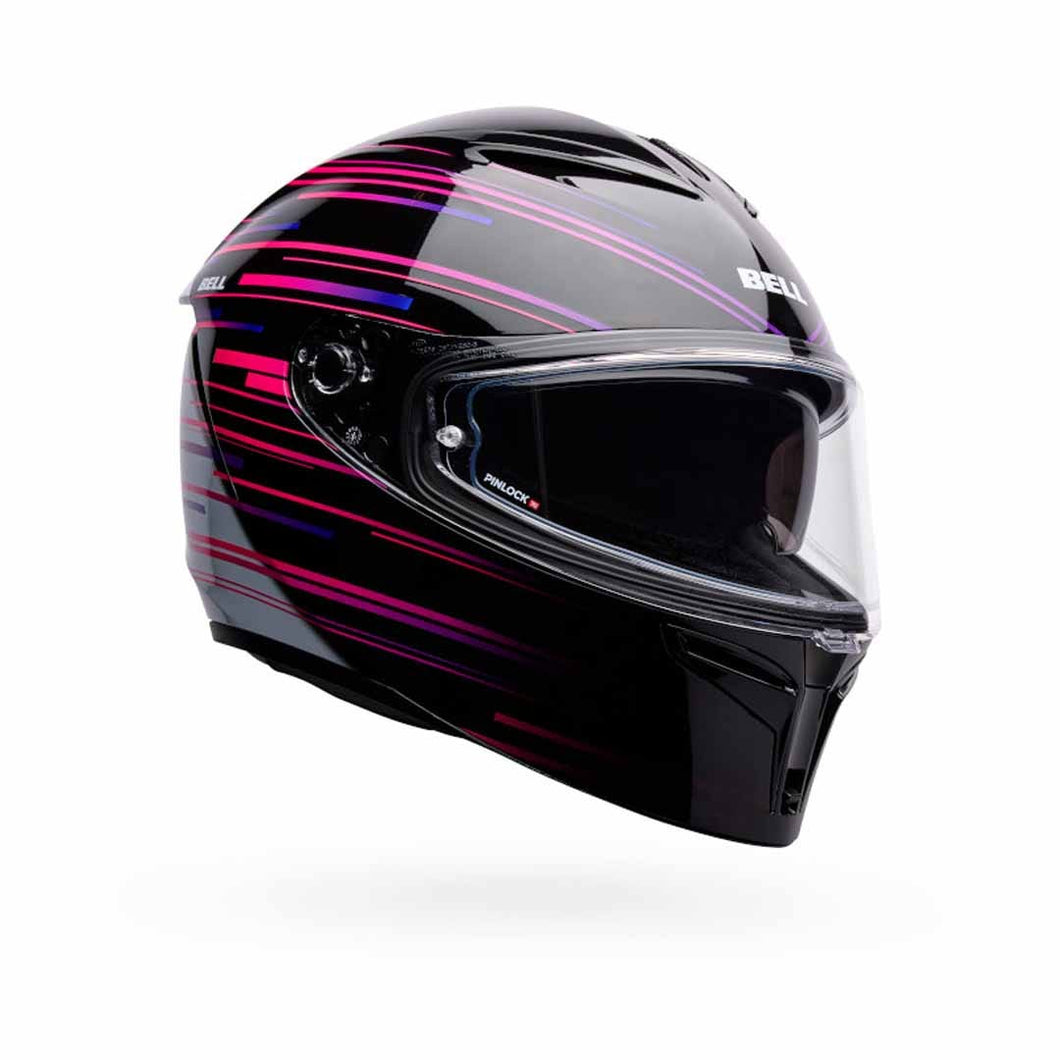 BELL LITHIUM VELO BLACK/PURPLE MOTORCYCLE HELMET