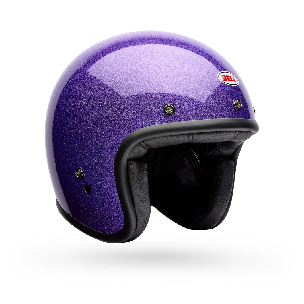 BELL CUSTOM 500 PURPLE FLAKE MOTORCYCLE HELMET