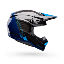 BELL MOTO-10 SPHERICAL STRIKE GLOSS BLUE MOTOCROSS HELMET