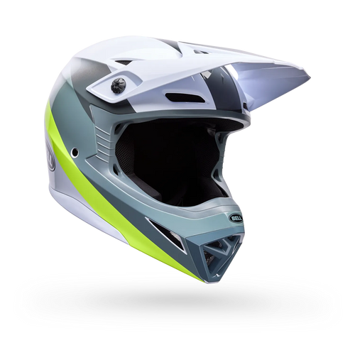 BELL MX-10 MIPS AVIATOR MATTE WHITE/GREEN YOUTH MOTOCROSS HELMET