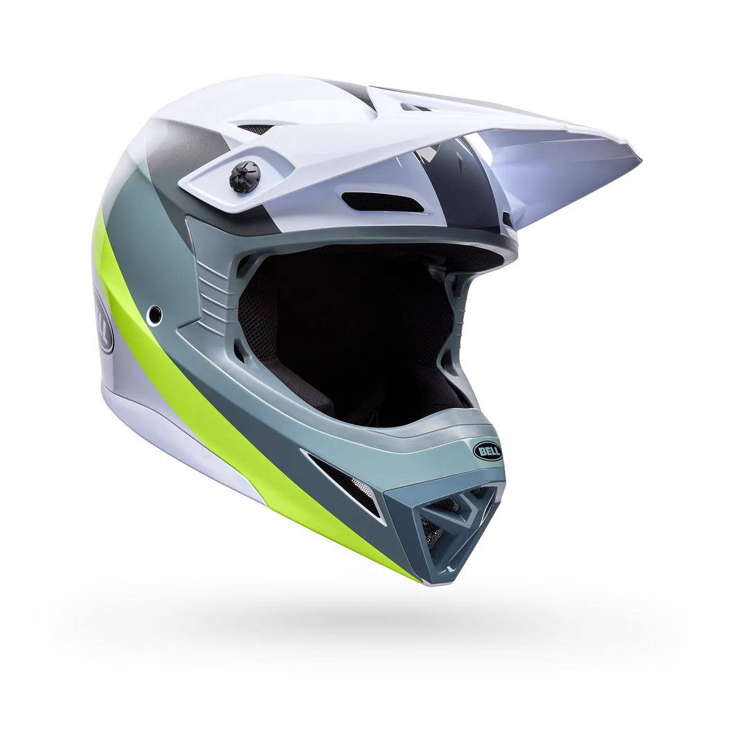 BELL MX-10 MIPS AVIATOR MATTE WHITE/GREEN MOTOCROSS HELMET