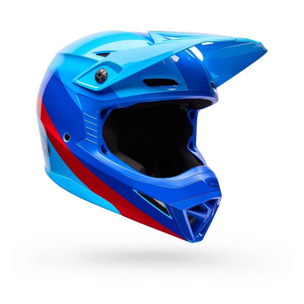BELL MX-10 MIPS AVIATOR MATTE BLUE/RED YOUTH MOTOCROSS HELMET