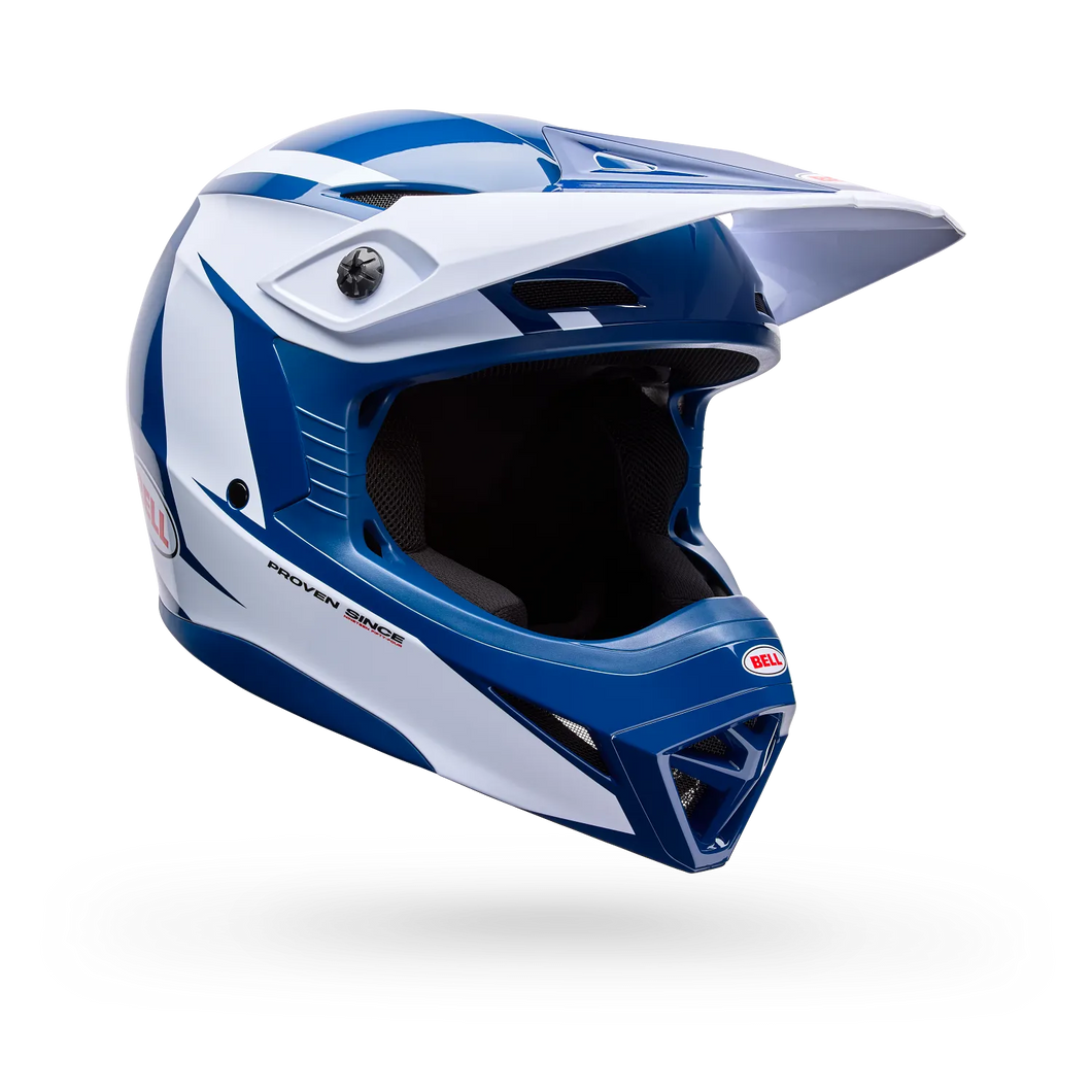 BELL MX-10 MIPS TALON GLOSS BLUE/WHITE MOTOCROSS HELMET