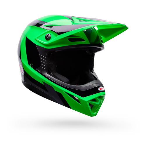 BELL MX-10 MIPS DYNO GLOSS GREEN/GREY YOUTH MOTOCROSS HELMET