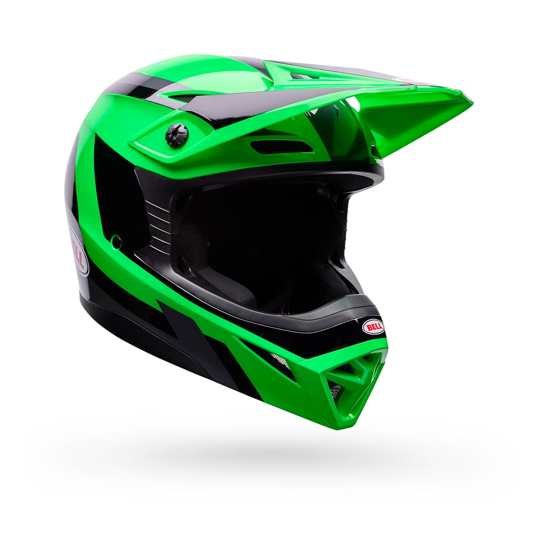BELL MX-10 MIPS DYNO GLOSS GREEN/GREY YOUTH MOTOCROSS HELMET