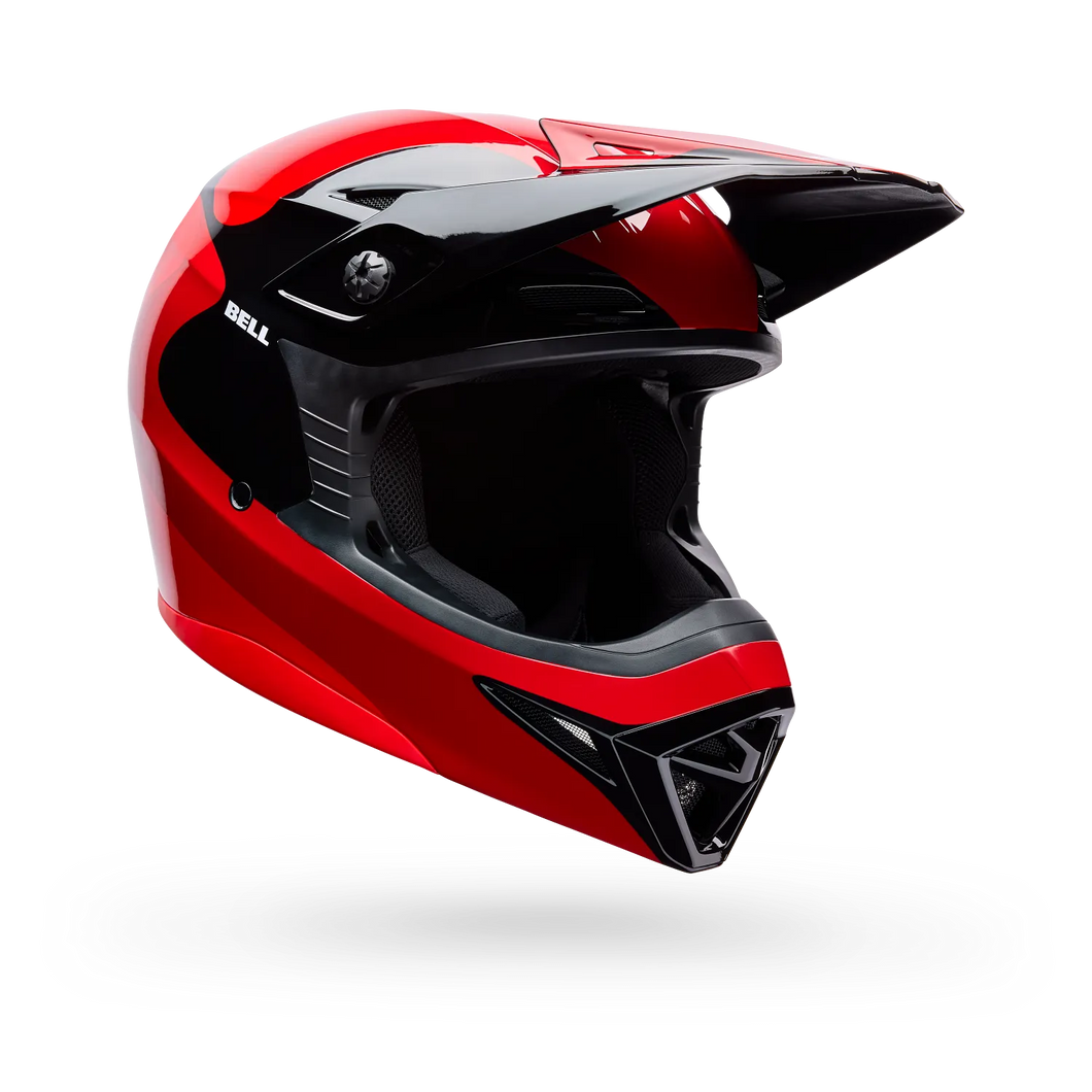 BELL MX-10 MIPS WAVE GLOSS RED/BLACK MOTOCROSS HELMET