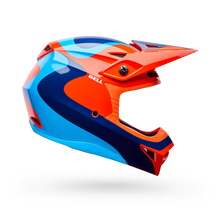 BELL MX-10 MIPS WAVE GLOSS ORANGE/BLUE MOTOCROSS HELMET