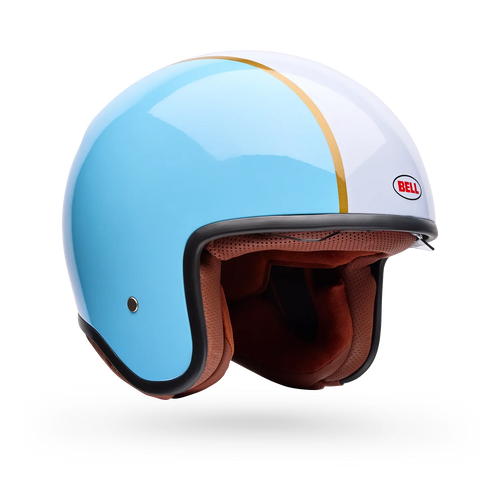 BELL TX-501 RALLY BLUE/WHITE MOTORCYCLE HELMET