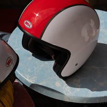 BELL TX-501 RALLY RED/WHITE MOTORCYCLE HELMET