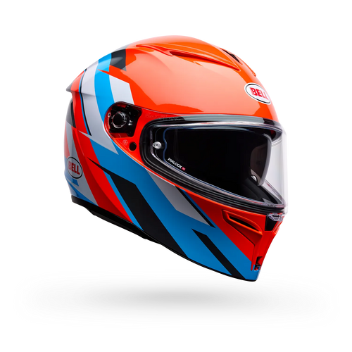 BELL LITHIUM NOVA ORANGE/BLUE MOTORCYCLE HELMET