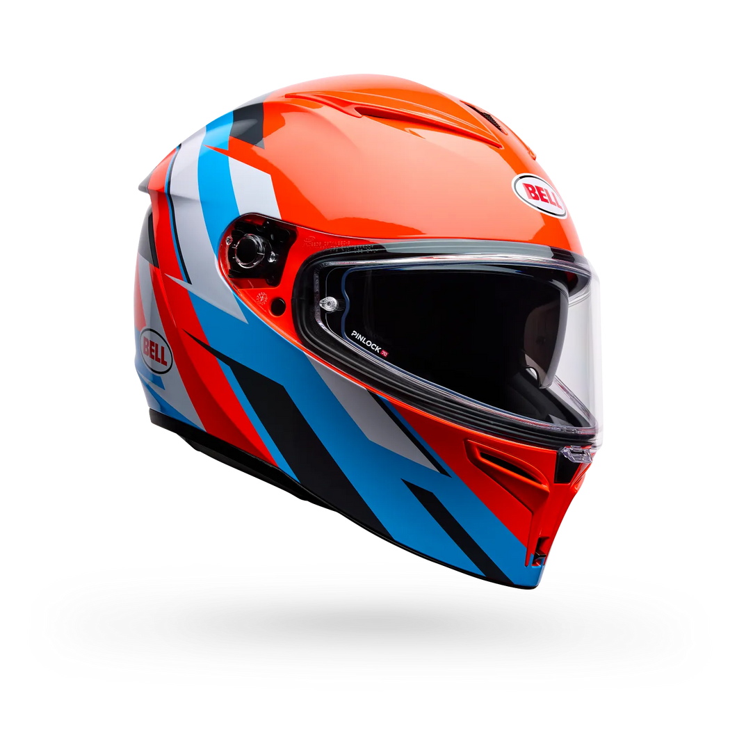 BELL LITHIUM NOVA ORANGE/BLUE MOTORCYCLE HELMET
