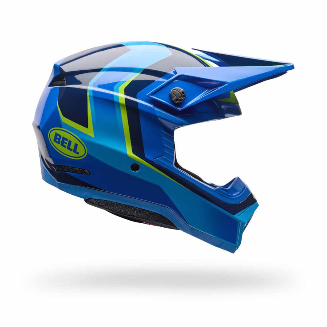 BELL MOTO-10 MIPS PULSE FREQUENCY BLUE MOTOCROSS HELMET