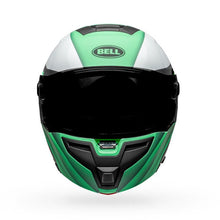 BELL SRT MODULAR PRESENCE MOTORCYCLE HELMET - MATT/GLOSS/GREEN/WHITE/BLACK (Size: SMALL)