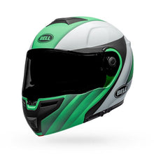 BELL SRT MODULAR PRESENCE MOTORCYCLE HELMET - MATT/GLOSS/GREEN/WHITE/BLACK (Size: SMALL)