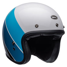BELL CUSTOM 500 RIFF WHITE/BLUE MOTORCYCLE HELMET