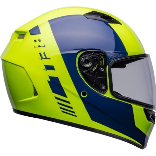 BELL QUALIFIER TURNPIKE HI-VIS YELLOW/NAVY HELMET (Size: SMALL)