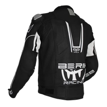 BERIK APEX LEATHER JACKET BLACK/WHITE