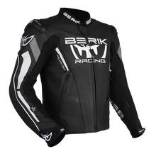 BERIK APEX LEATHER JACKET BLACK/WHITE
