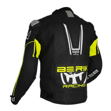 BERIK APEX LEATHER JACKET BLACK/HI-VIZ