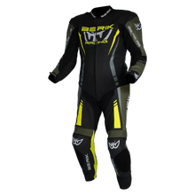 BERIK SICILY RACE SUIT BLACK/ARMY/HI-VIZ
