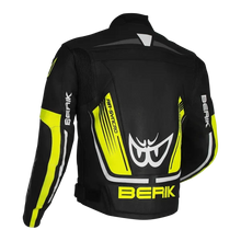 BERIK STRADA LEATHER JACKET BLACK/HI-VIZ