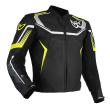 BERIK STRADA LEATHER JACKET BLACK/HI-VIZ