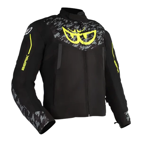 BERIK VELOCE URBAN TEXTILE JACKET BLACK/CAMO/HI-VIZ