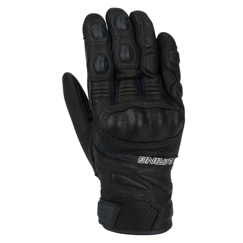 BERING ROCKET BLACK PERFORATED SUMMER LEATHER MOTORCYCLE GLOVES