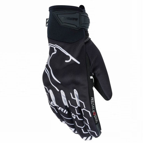 BERING WALSHE BLACK/WHITE SUMMER MOTORCYCLE GLOVES