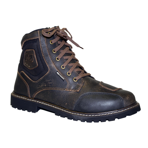 MOTODRY ROADSTER RUBBED BROWN/BLACK BOOTS