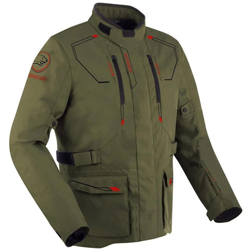 BERING VOYAGER MOTORCYCLE JACKET - KHAKI (Size: XXL) Last One