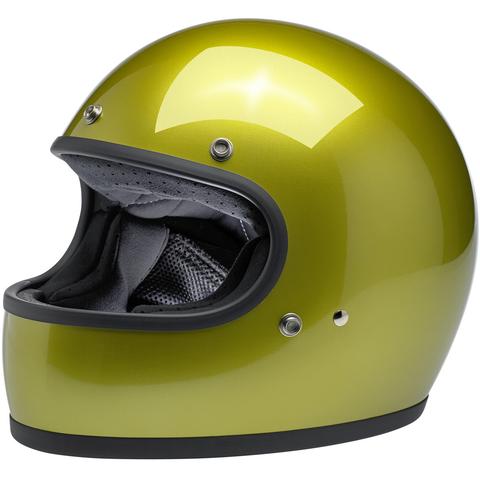 BILTWELL GRINGO ECE MOTORCYCLE HELMET - METALLIC SEAWEED