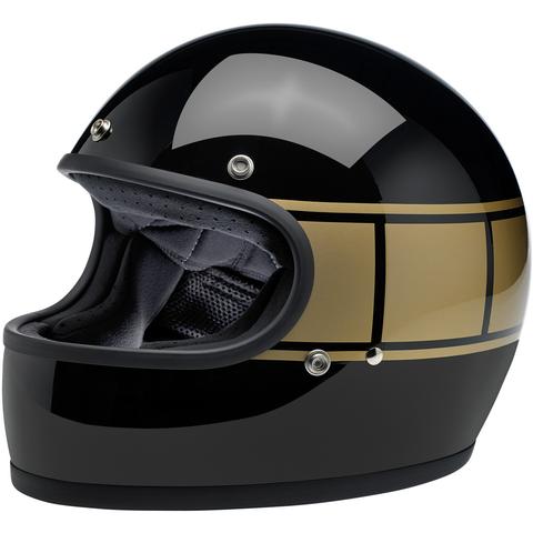 BILTWELL GRINGO ECE MOTORCYCLE HELMET - GLOSS BLACK HOLESHOT