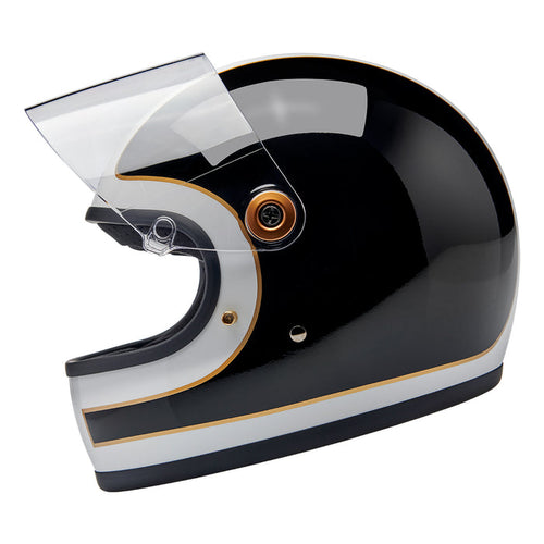 BILTWELL GRINGO S ECE 22.06 HELMET - GLOSS WHITE/BLACK TRACKER