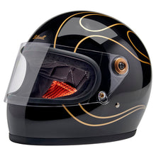 BILTWELL GRINGO S ECE 22.06 HELMET - GLOSS BLACK/FLAMES