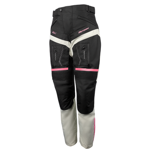 MOTODRY WOMENS RALLYE 2 PANTS BLACK/GREY/MAGENTA