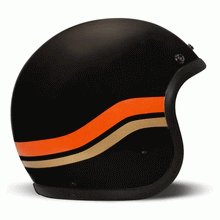 DMD JET RETRO MATT BLACK SUNSET 22.06 HELMET