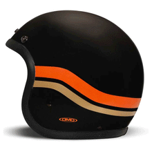 DMD JET RETRO MATT BLACK SUNSET 22.06 HELMET