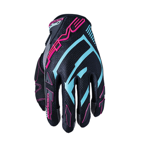 FIVE MXF PRORIDER-S WOMENS MOTORCYCLE GLOVES - GREY/BLUE/PINK