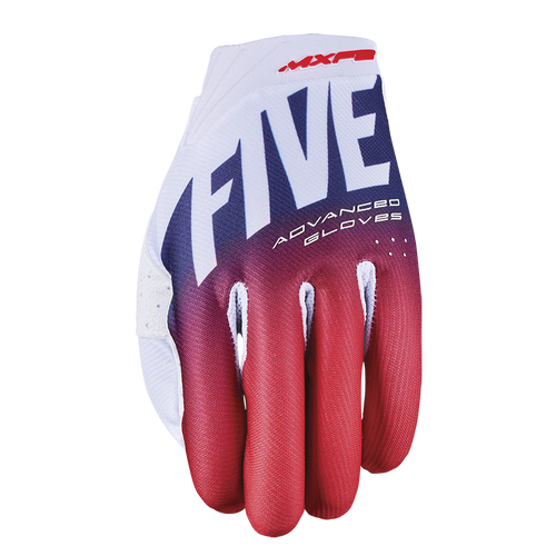 FIVE MXF-2 EVO SPLIT GLOVES - WHITE/RED/BLUE