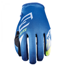 FIVE MXF 4 SCRUB OFFROAD GLOVES - BLUE/FLURO