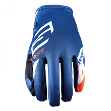 FIVE MXF 4 SCRUB OFFROAD GLOVES - BLUE/ORANGE