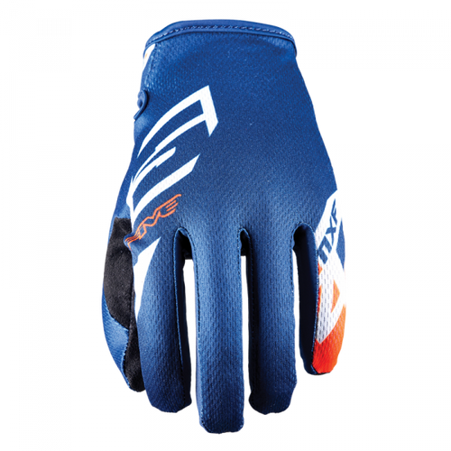 FIVE MXF 4 SCRUB OFFROAD GLOVES - BLUE/ORANGE