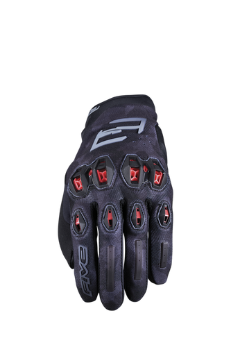 FIVE STUNT EVO 2 GLOVES - CAMO BLACK/RED