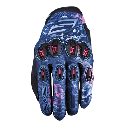 FIVE STUNT EVO 2 WOMAN WATERPROOF GLOVES - FLOWERS PINK