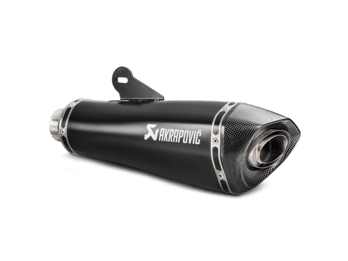 AKRAPOVIC SLIP-ON LINE BLACK TITANIUM MUFFLER SYSTEM W/CARBON END CAP FOR BMW R NINET 14-23/R NINET RACER 17-23